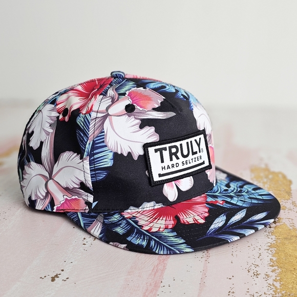 Truly Hard Seltzer SnapBack Hat Hawaiian Floral Tropical Unisex Adjustable Cap main image 13